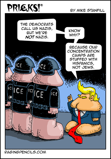 Progressive comic about Trump is a prick.