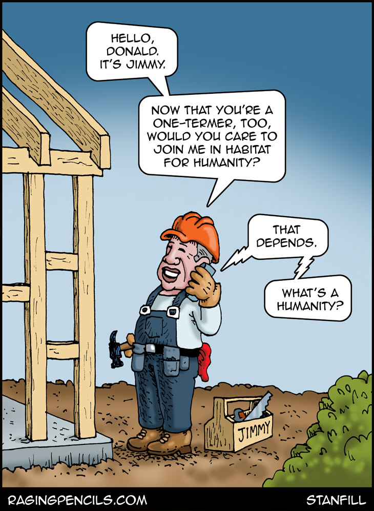The progressive web comic about Trump, Jimmy Caeter, and Habitat for Humanity