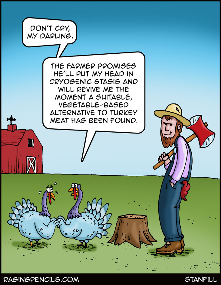 The progressive web comic about turkey meat alternatives.