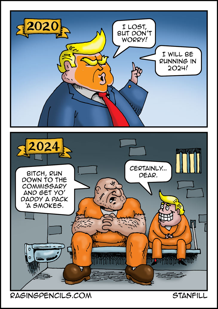 The progressive web comic about Trump in jail in 20204.