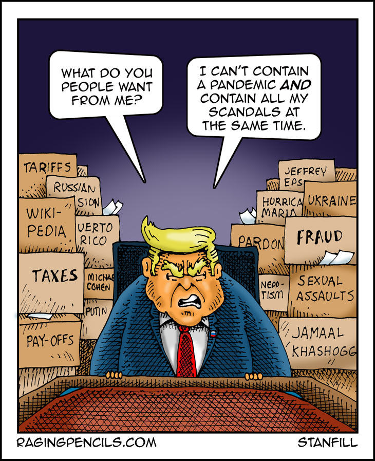 The progressive web comic about how Trump has so many scandals.