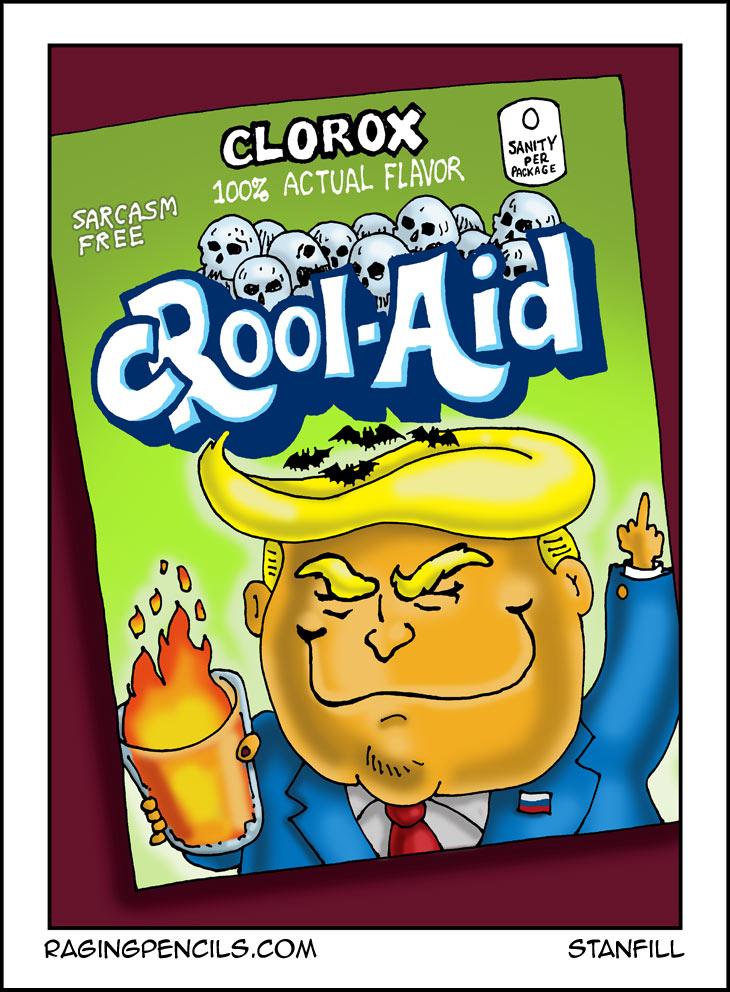 The progressive web comic about Trump suggesting we drink disinfectant.
