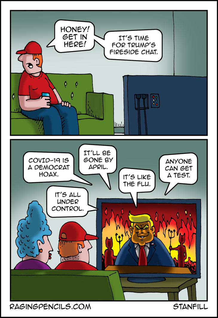 The progressive web comic about Trump's daily televised rallies.