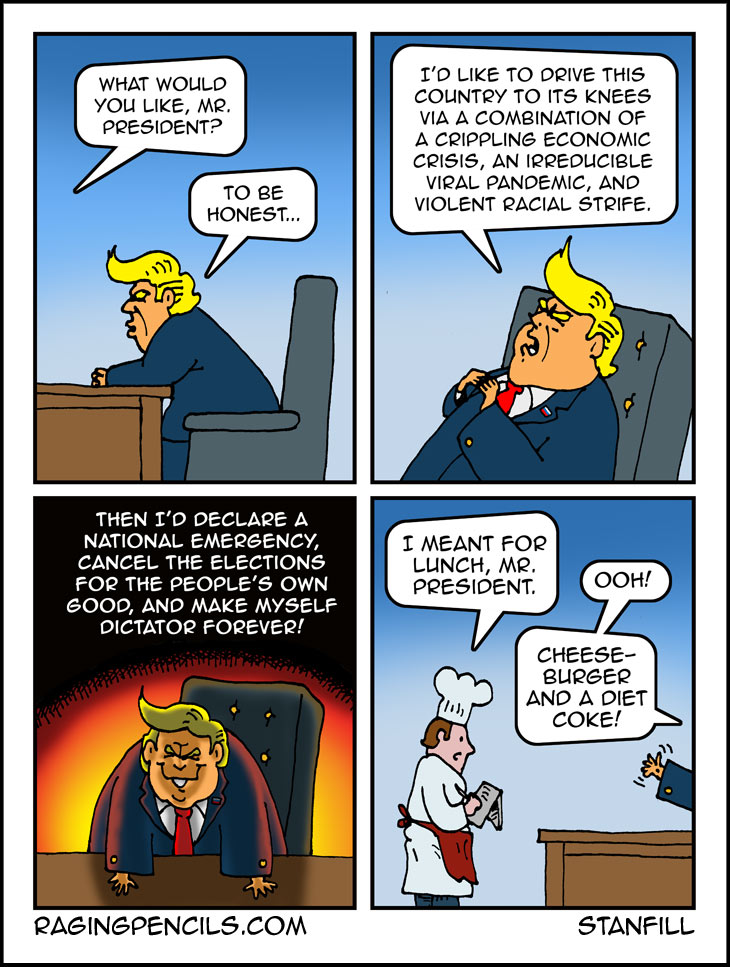 The progressive web comic about what Trump really wants.