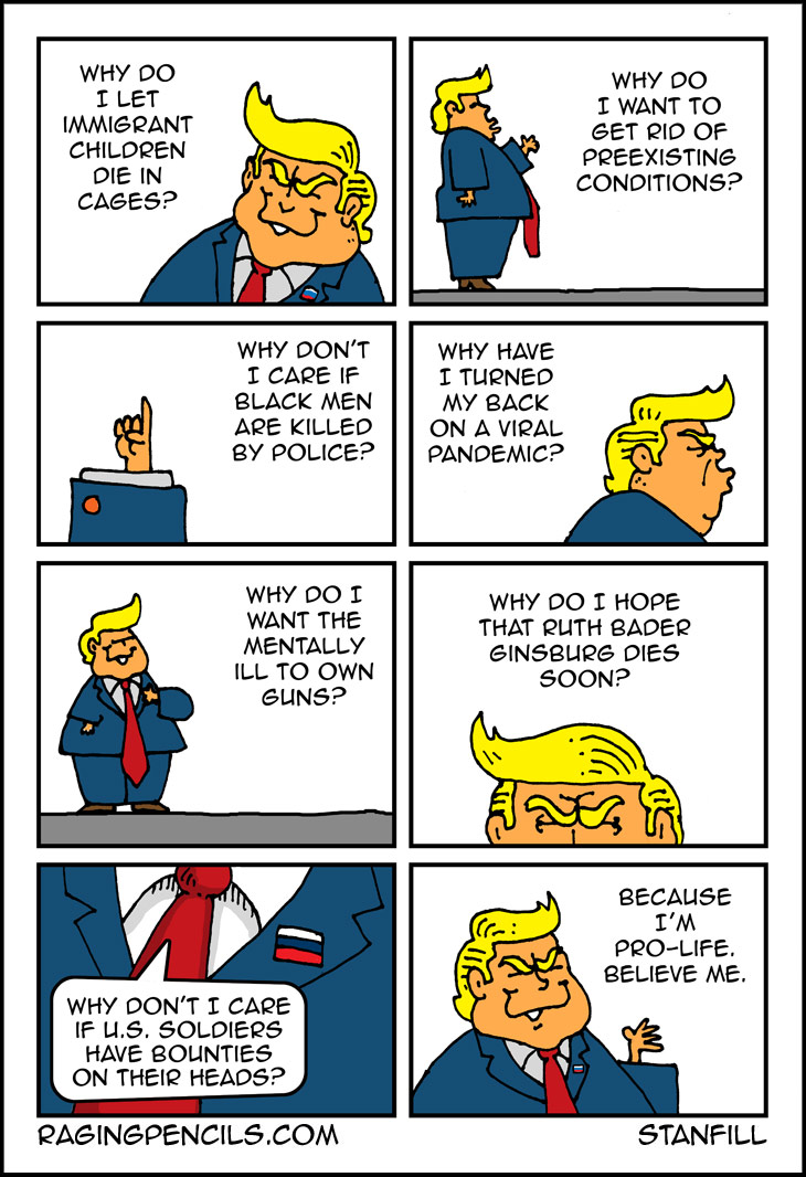 The progressive web comic about Trump's disinterest in the lives of others.
