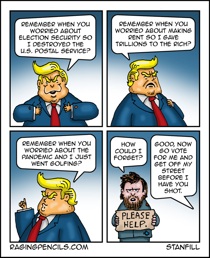 The progressive web comic about Trump fucking up everything.