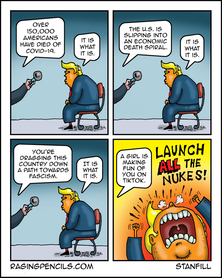 The progressive web comic about how Trump is a giant titty-baby.