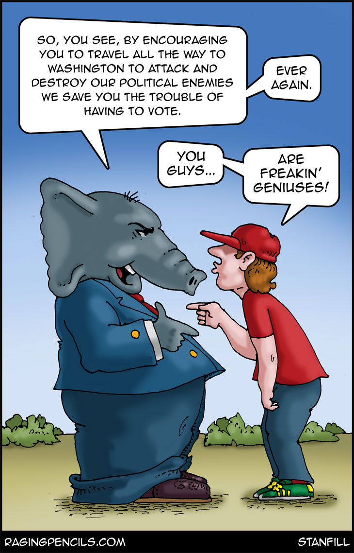 The progressive web comic about the GOP encouraging political violence.