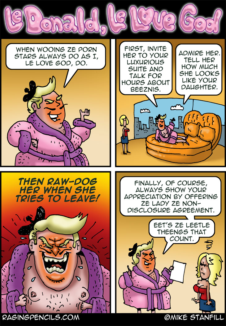 The progressive comic about Trump fucking porn stars.