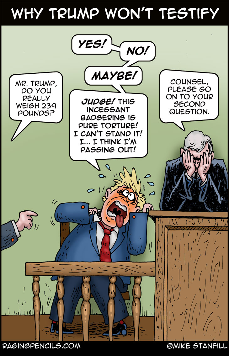 The progressive comic about why Trump won't testify.