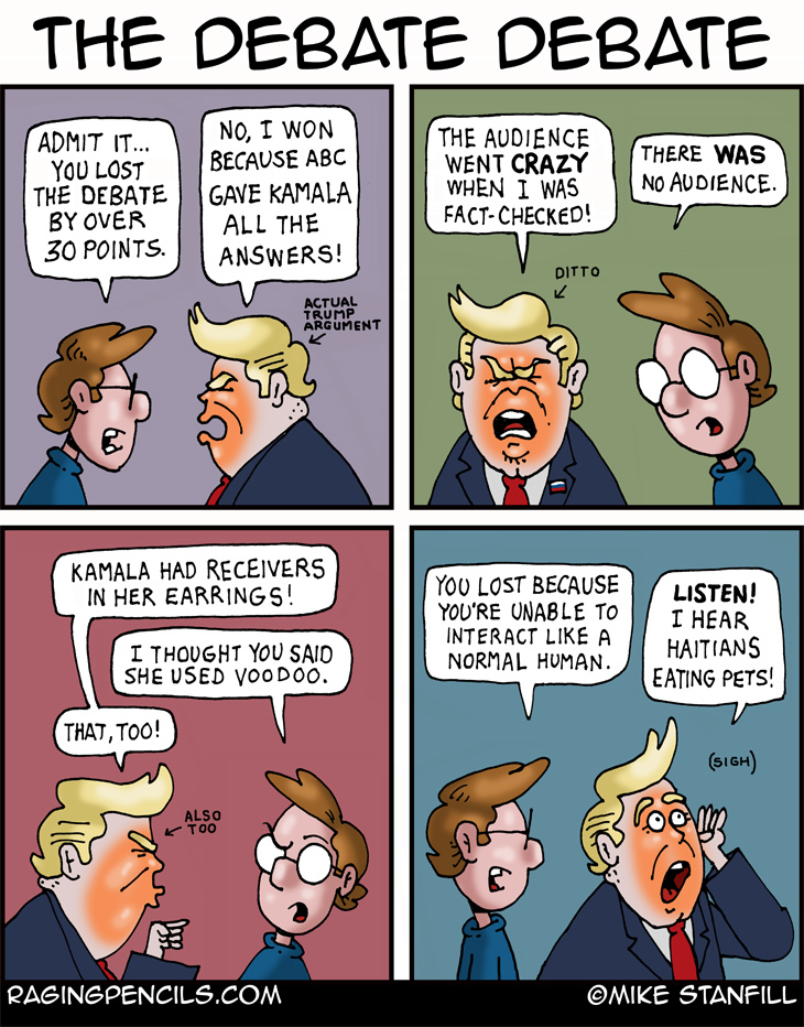 The progressive comic about the presidential debate and how badly Trump lost it