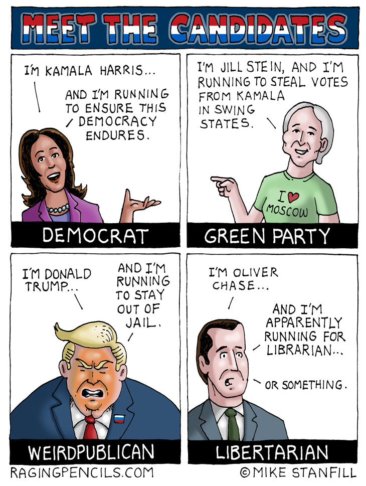 The progressive comic about the candidates for president