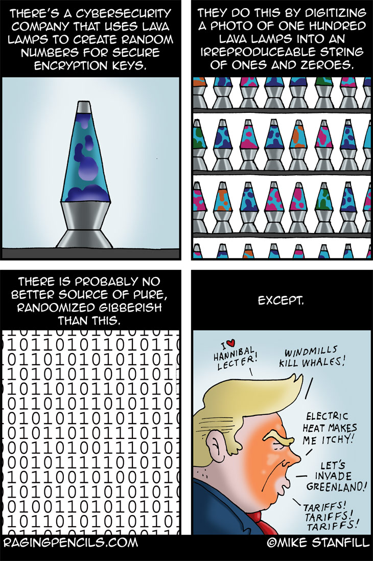 The progressive comic about Trump's unceasing gibberish