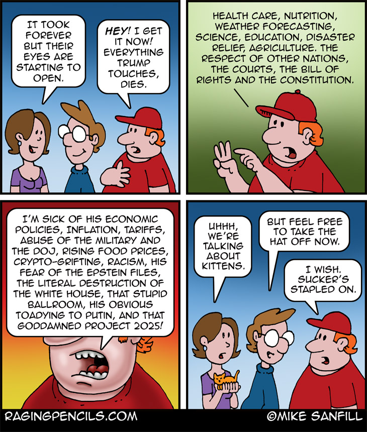 The progressive comic about Trump's voter base finally understanding what a colossal fraud he is.