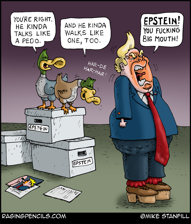 The progressive comic about the obviousness of Trump's pedophilia