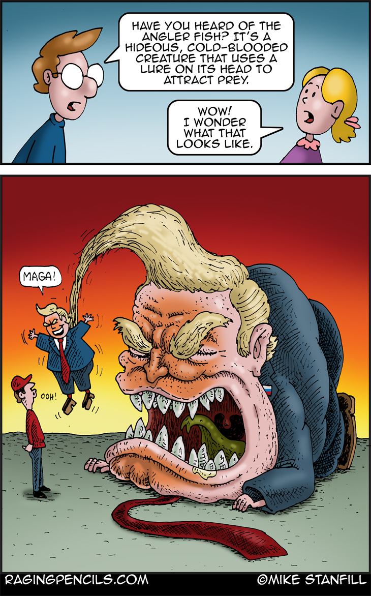 The progressive comic about Trump mesmerizing of MAGA