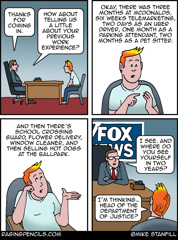 The progressive comic about how Trump has ruined the office of the president.