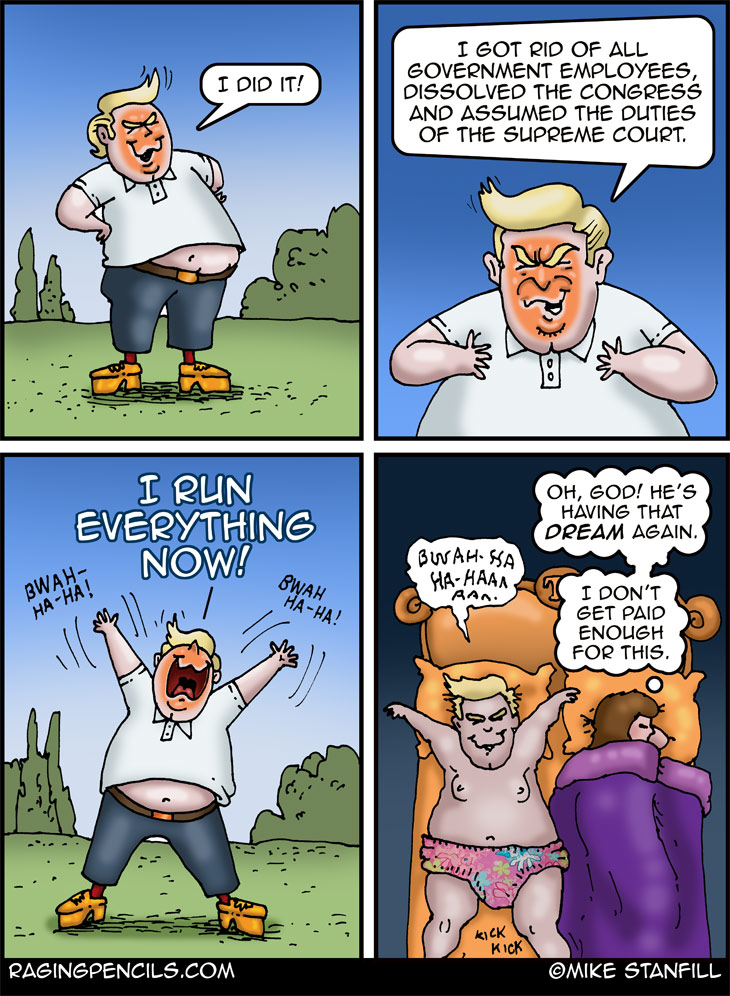 The progressive comic about trump becoming a unitary executive.