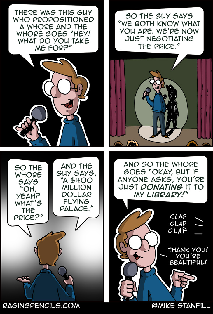 Thank you! I'll be here all administration! The progressive comic about Qatar bribing Trump with a 747.