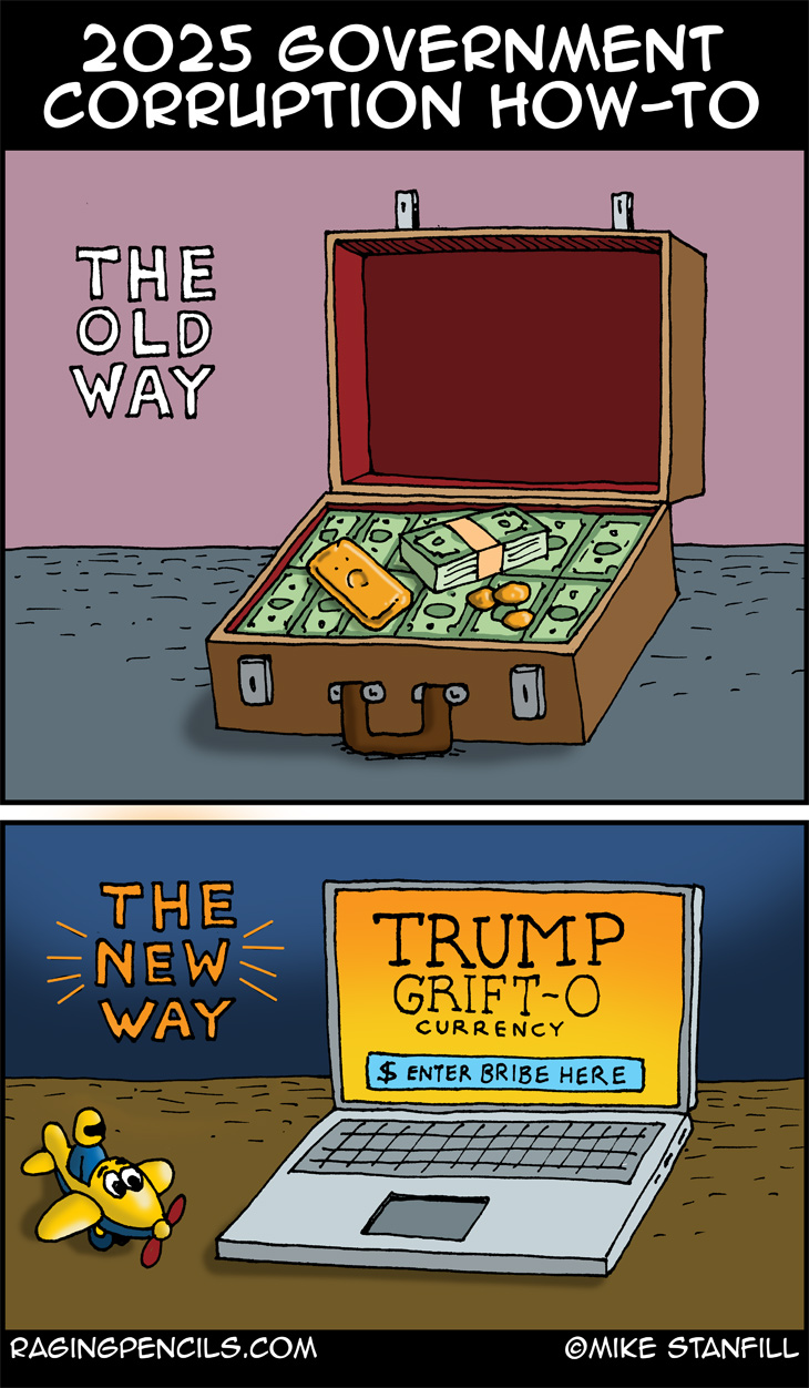 The progressive comic about Trump's crypto corruption.
