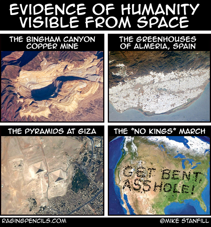 The progressive comic about the no kings march.