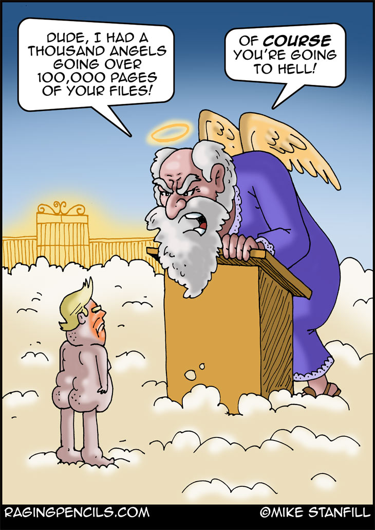 The progressive comic about trump going to Hell.