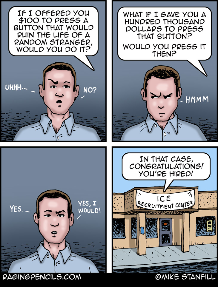 The progressive comic about ICE recruitment.