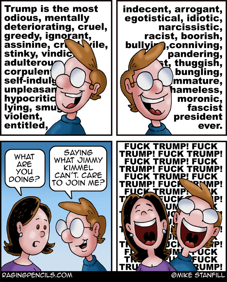 The progressive comic about what Jimmy Kimmel is probably saying right about now.