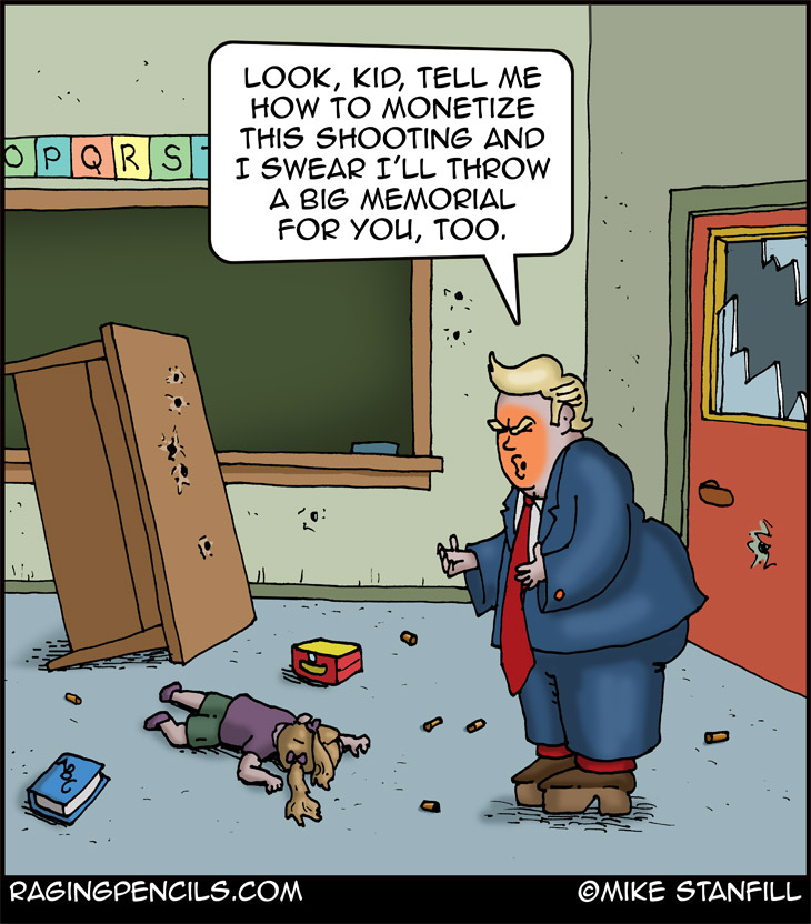 The progressive comic about why Trump really memorialized Charlie Kirk.