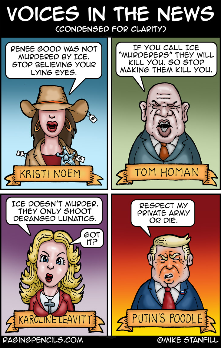 The progressive comic about Trump lying about the death of Renee Nicole Good