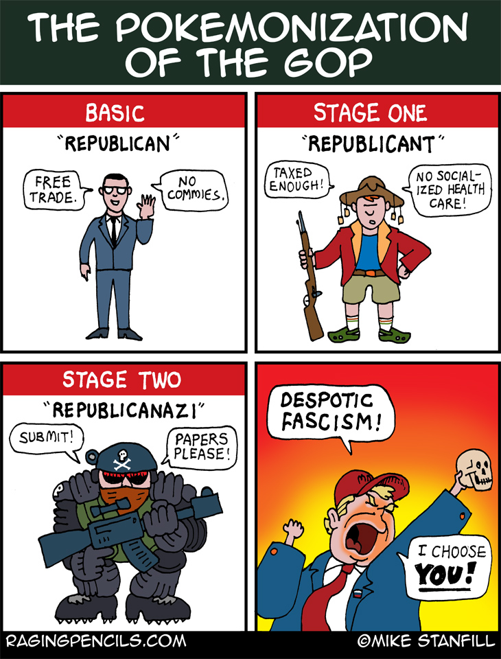 The progressive comic about how the GOP is like Pokemon.