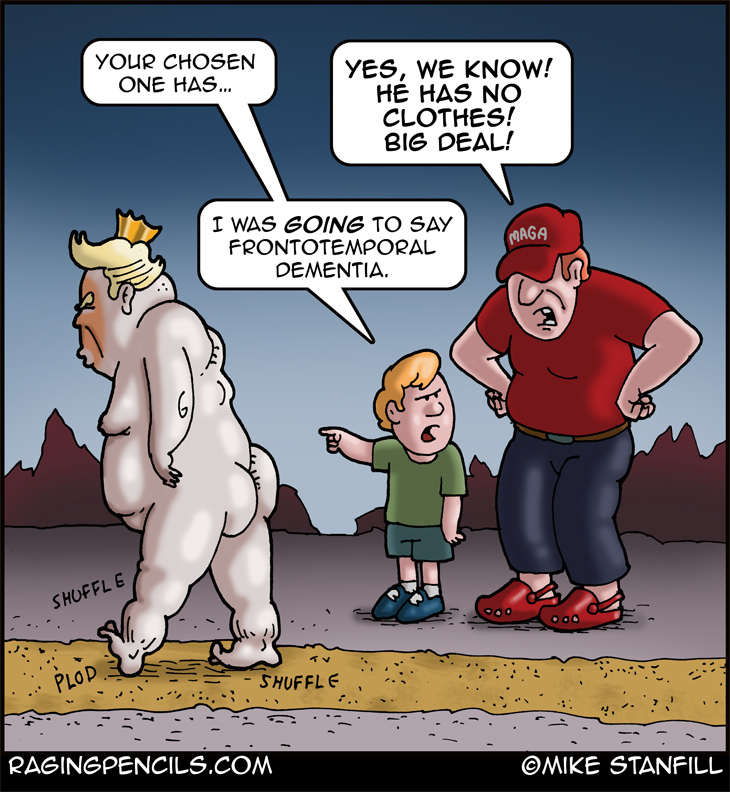 The progressive comic about Trump's brain going fuckity-bye.