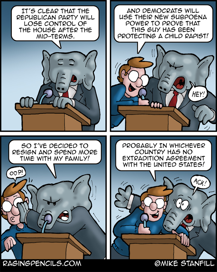 The progressive comic about Republican congressmen retiring by the dozens.