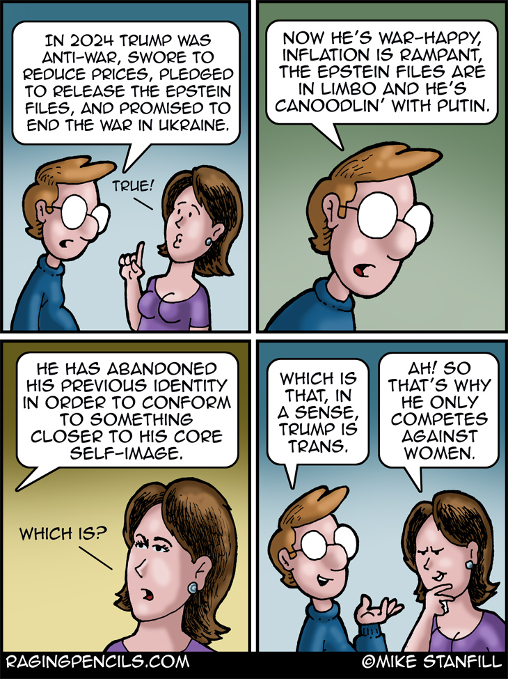 The progressive comic about Trump being trans.