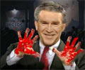 blood on Bush's hands
