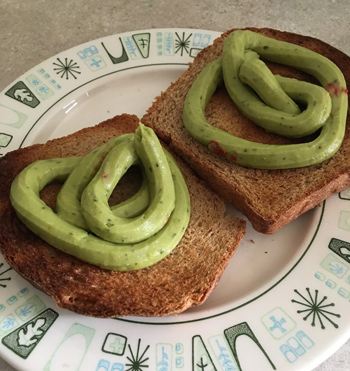 guacamole on toast