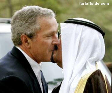 bush kisses saudi