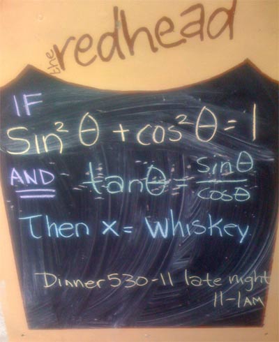 math equals whiskey